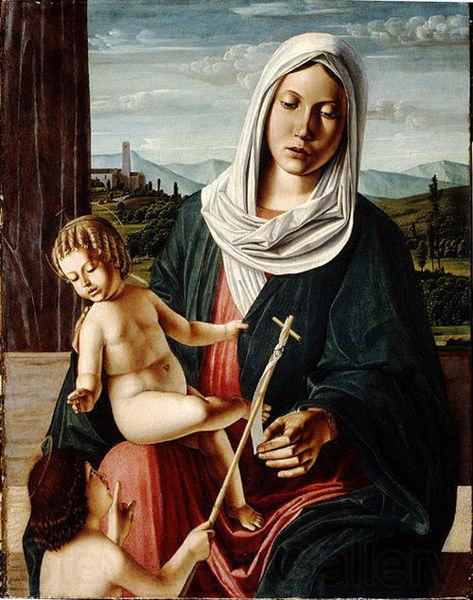 Michele da Verona Madonna and Child with the Infant Saint John the Baptist Norge oil painting art